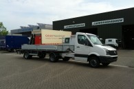 open be oplegger met hiab033T3 kraan